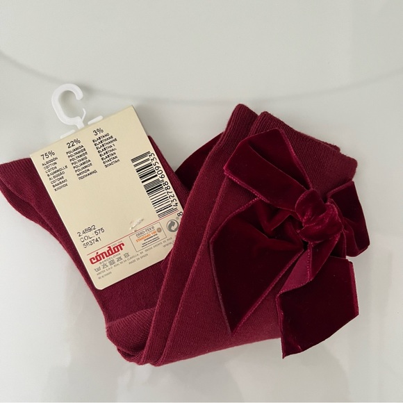 🆕Condor cotton knee-high socks with VELVET side bow size6 - Picture 5 of 5